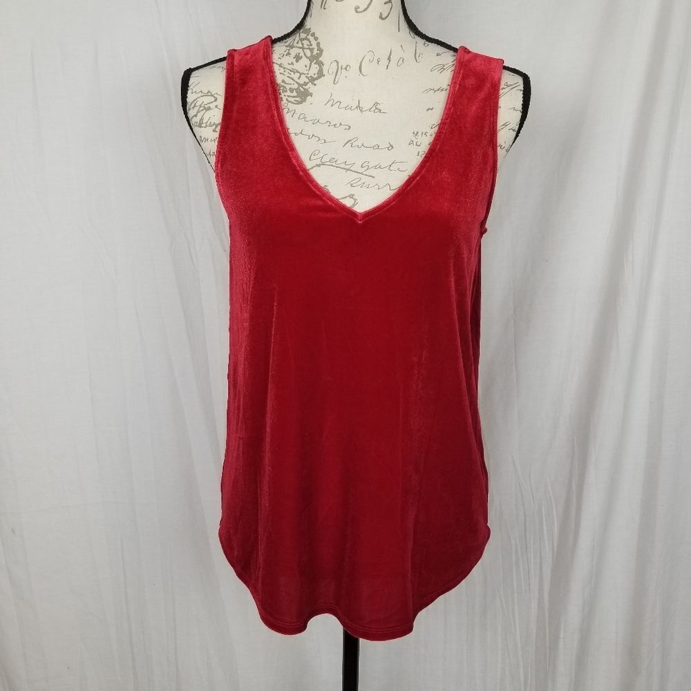 Gibson Holiday Red Sleeveless Blouse‎ Size XS